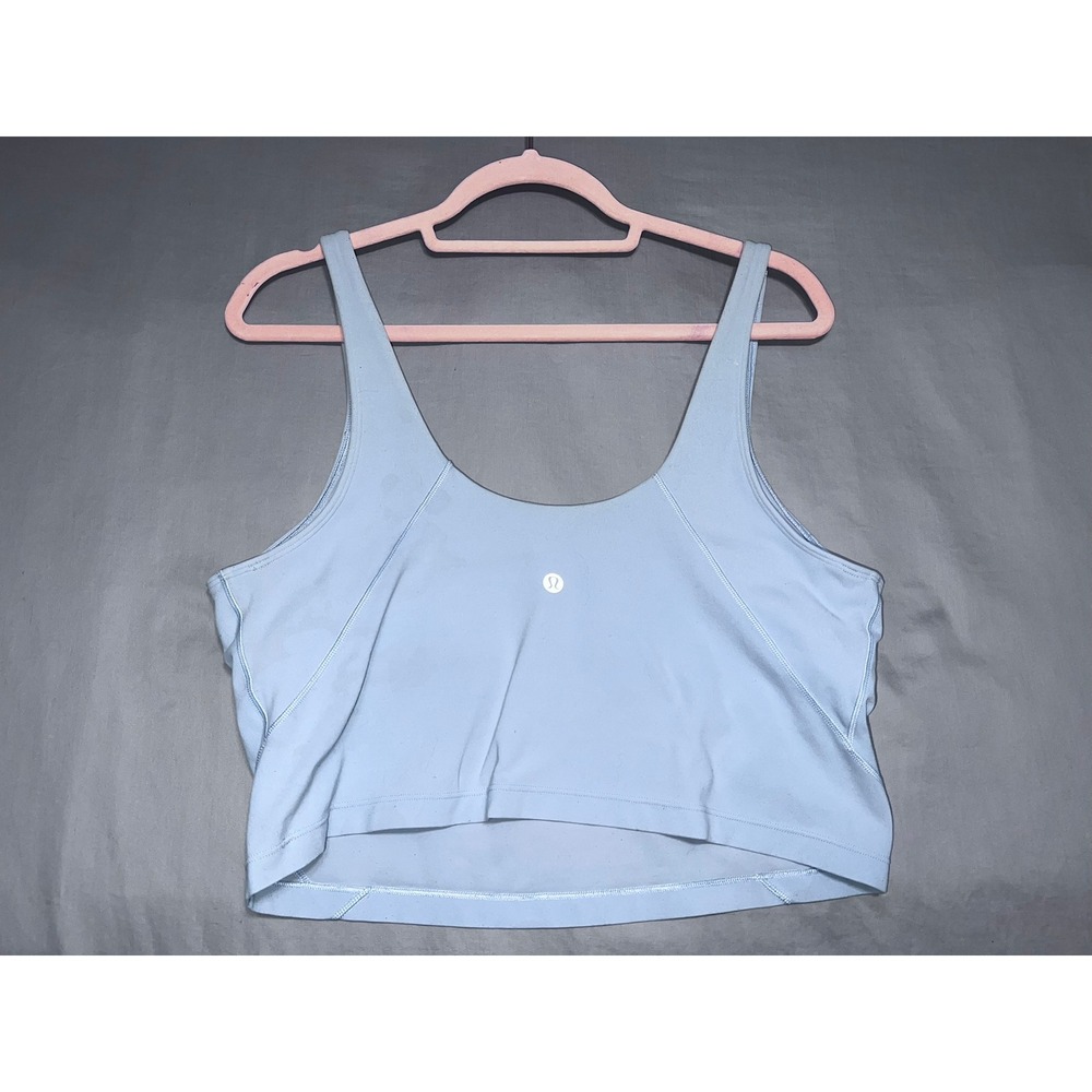 Lululemon Align Tank Top Light Blue Nulu Yoga Crop Bra Top